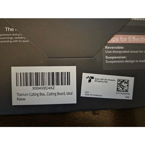 SUFKODU Titanium (1) Cutting Board Kitchen Food Gr. Antimicrobial Handle - Picture 10 of 10